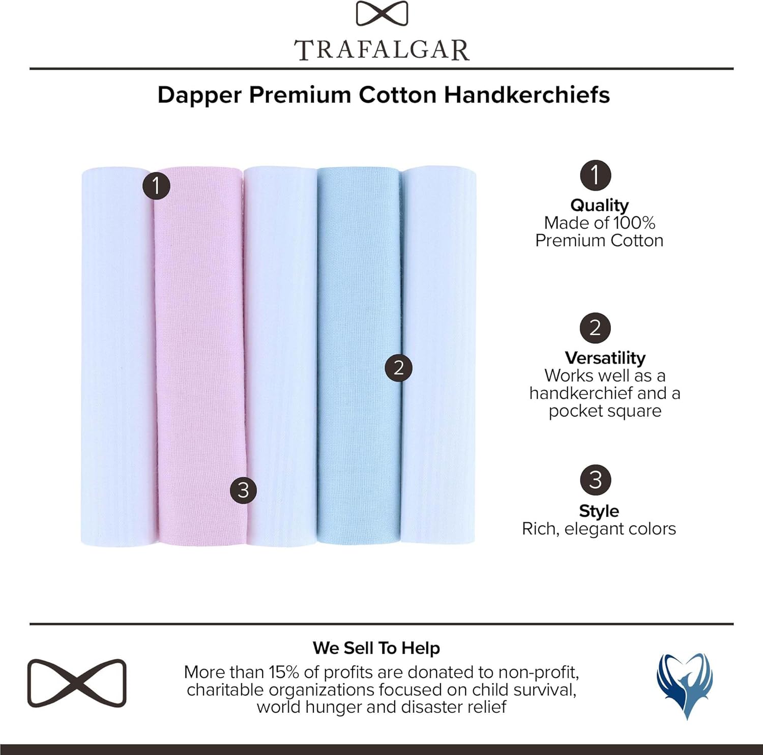 Trafalgar Dapper Premium Cotton Handkerchiefs