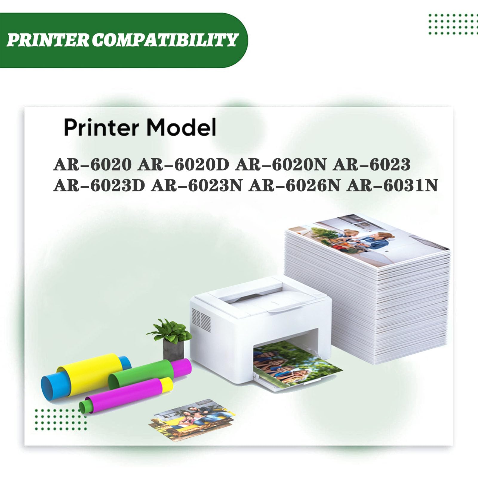 PuCio MX-237GT MX237GT Cartuccia Toner Ad Alta capacità Compatibile per Sharp AR-6020 AR-6020d AR-6020N AR-6023 AR-6023N AR-6026N AR-6026N. 1 Pack