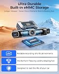 AZDOME M660 360° 4 Canal Dash Cam, intégré 128GB eMMC, 2K+1080P*3 Dashcam Avant et Arrière à gauche à droite, commande vocale, 5G WiFi Caméra Dash pour les voitures avec 4 Objectifs réglables, IR Vision nocturne