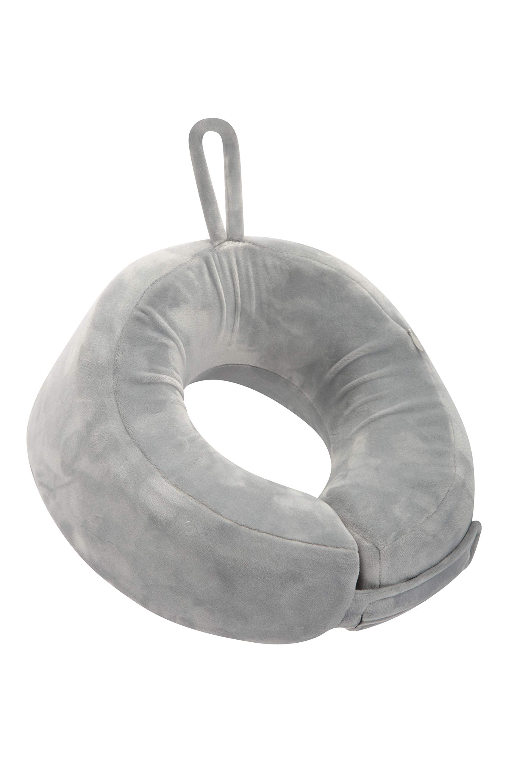 Mountain WarehouseErgonomic Memory Foam Pillow - Soft Polyester Finish in Ergonomic Design with Hanging Hook - Travelling, Outdoors & Picnics