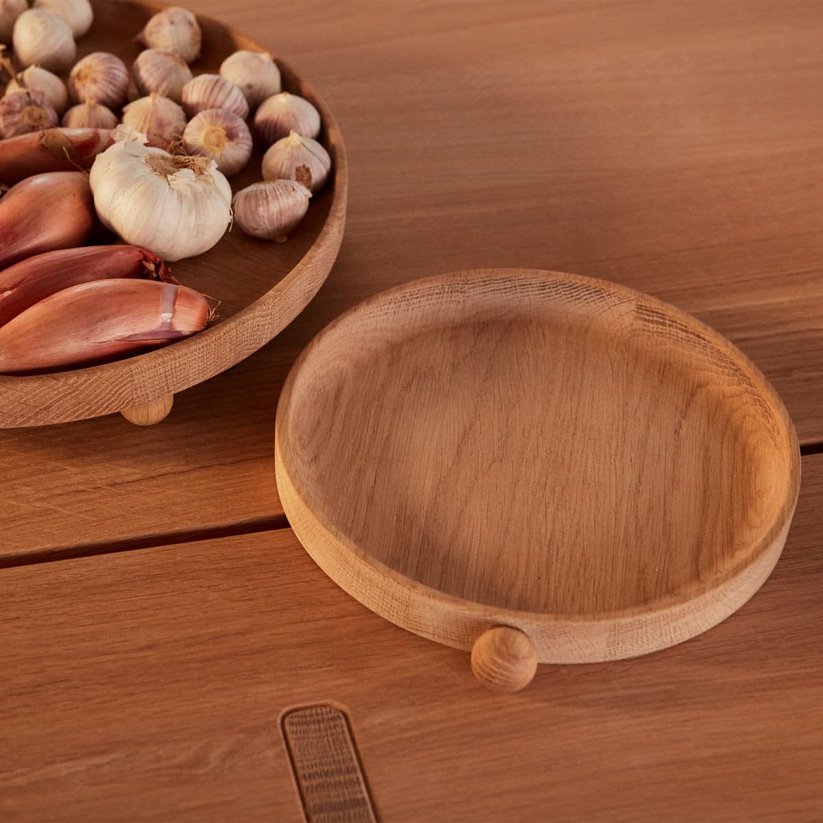 OYOY Living Inka Wood Tray - Holztablett Tablett Oval zum Servieren und Präsentieren Organisieren - Eiche 34x18x2 cm