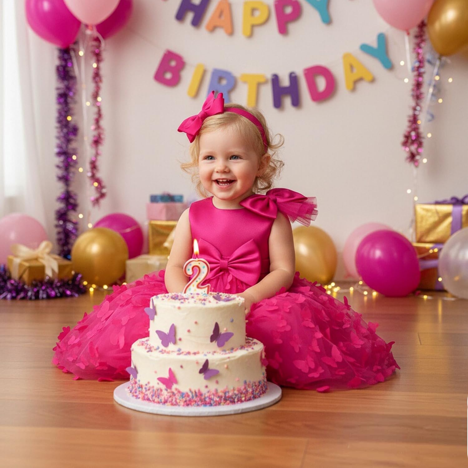 NNJXD Robe de fête d'anniversaire pour fille et fille