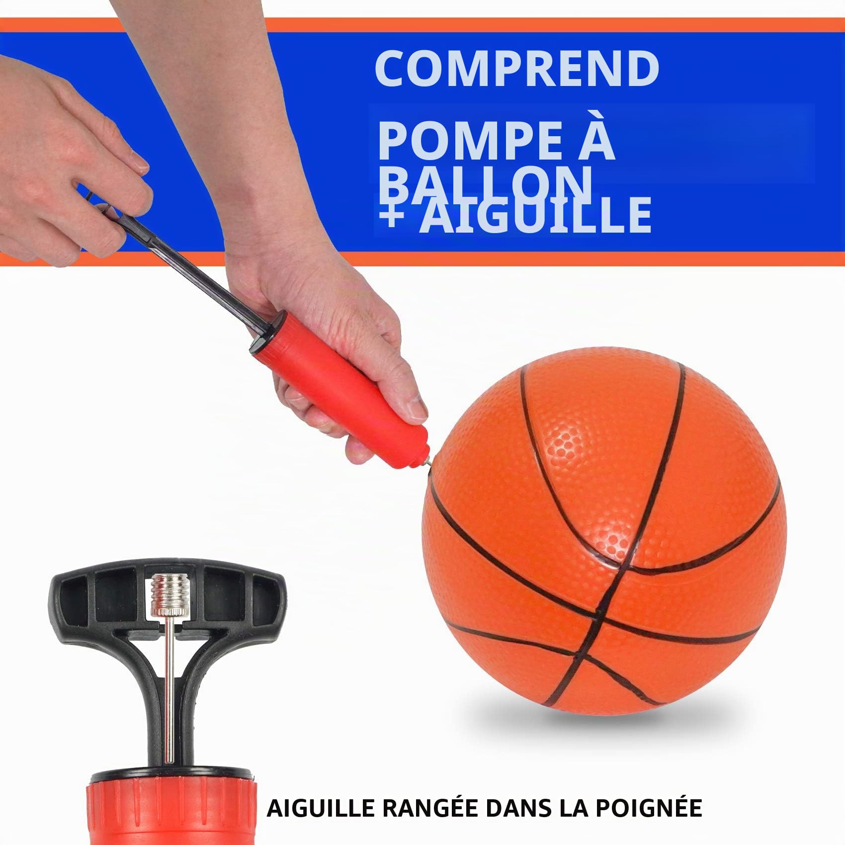 FOSUBOO Jouet de Piscine pour Adultes et Enfants - Jeux d'eau Flottant - Panier de Basket-Ball - Accessoire de Piscine Amusant (2 balles de Basket en Basket)