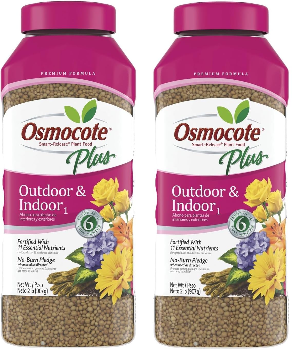 Osmocote Smart-Release Plant Food Plus Outdoor & Indoor Fertilizer, 2 Lbs. (2)