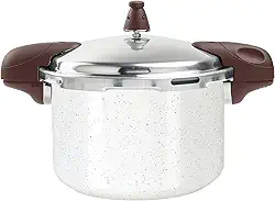 Brinox - Panela de Pressão 5,4L Antiaderente Ceramic Life Pressure com Fundo de Indução - Vanilla
