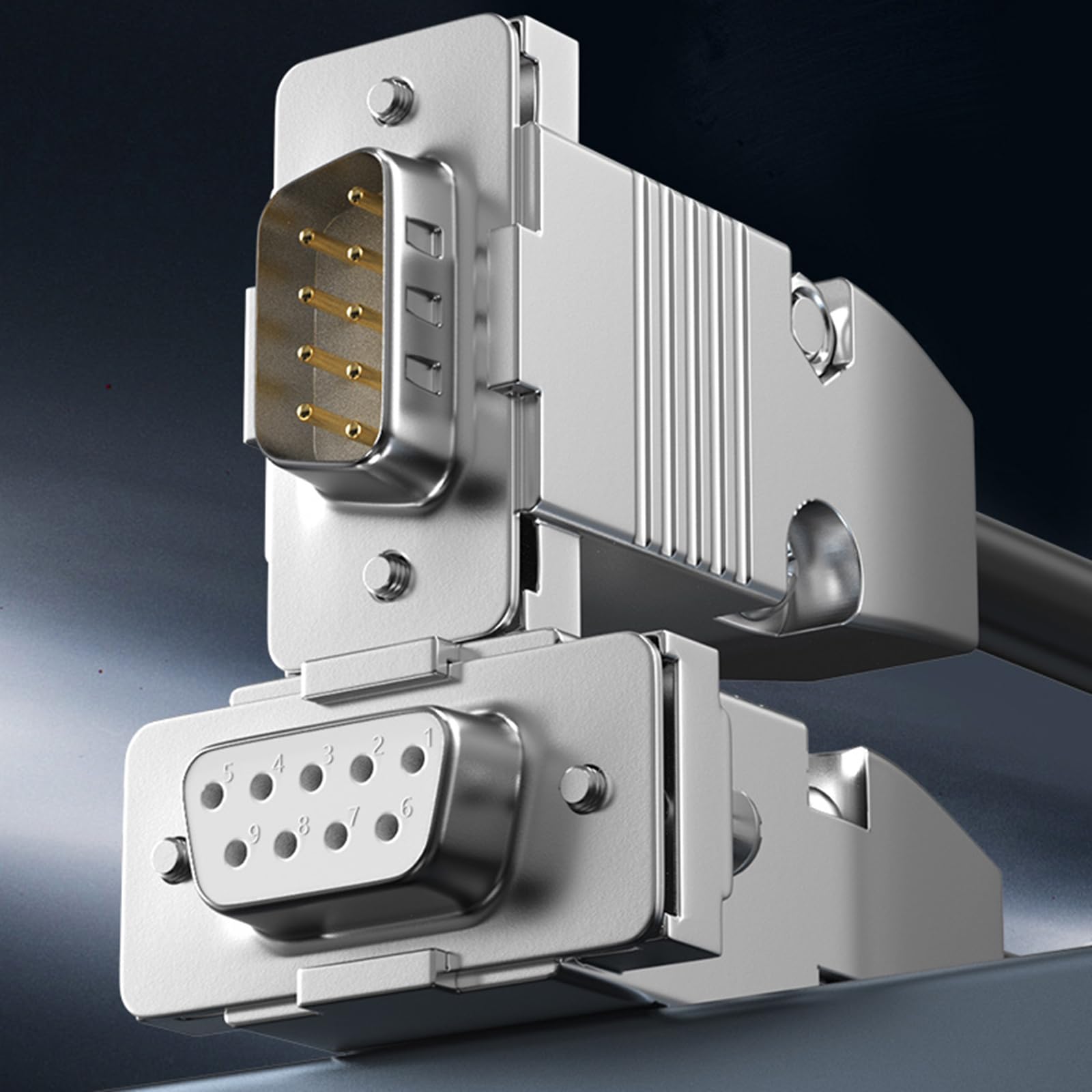 Cable de conexión RS232 de 9 pines de 0,5 m a 30 m, cable convertidor de 9 pines con doble blindaje para investigación científica, cable de escáner de impresora de computadora