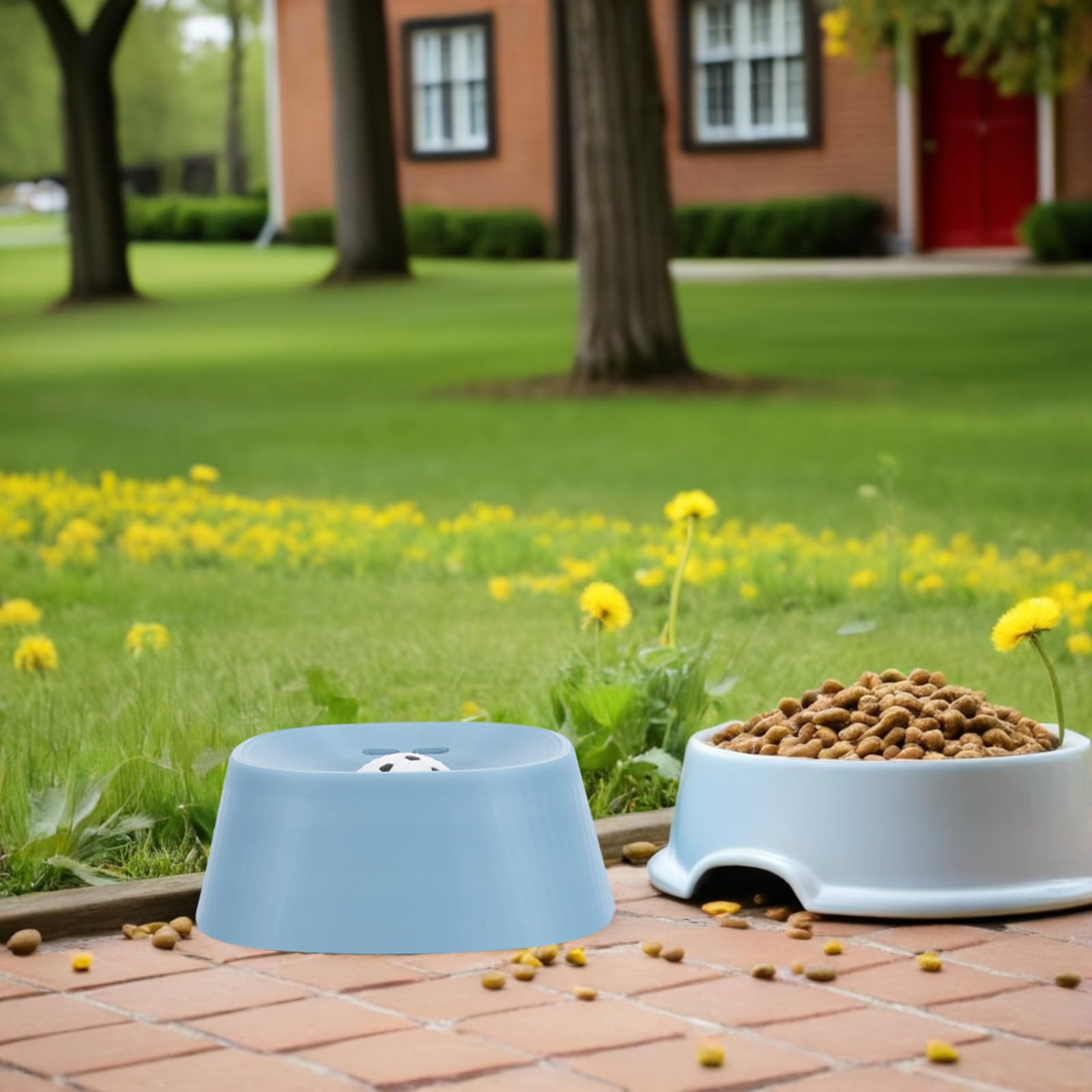 Lecknapf für Hunde mit Knochenbrühe aus Pla Langsames Fressen Fördernd für Auto und Boxentraining Unterstützt Hydration und Orale Reinigung Zufälliger Stil