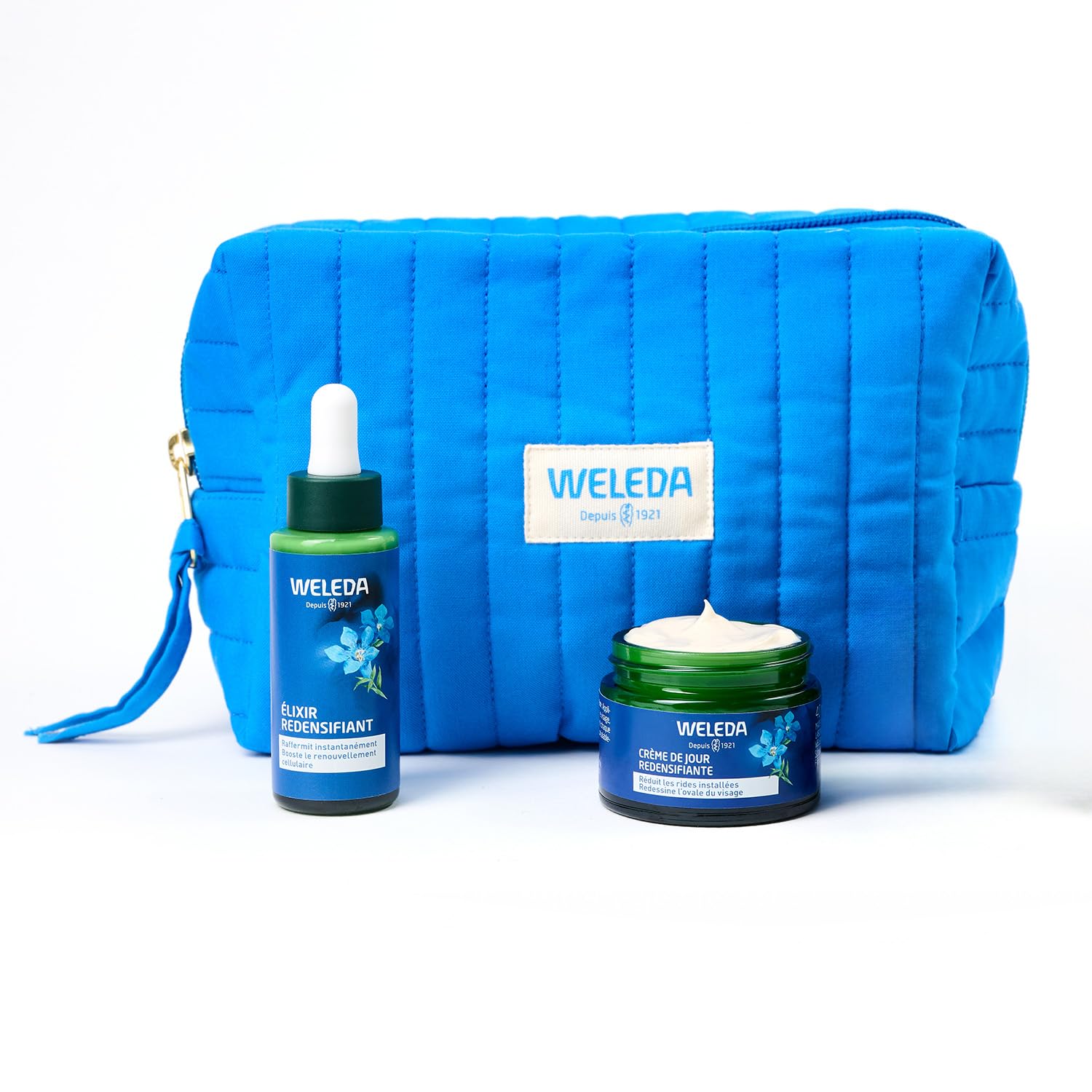 WELEDA - TROUSSE VISAGE GENTIANE BLEUE | Soin Anti-Âge Femme 50+ Peaux Matures, Redensifiant, Collagen+ Active Complex, Crème Anti Rides, Vegan NATRUE