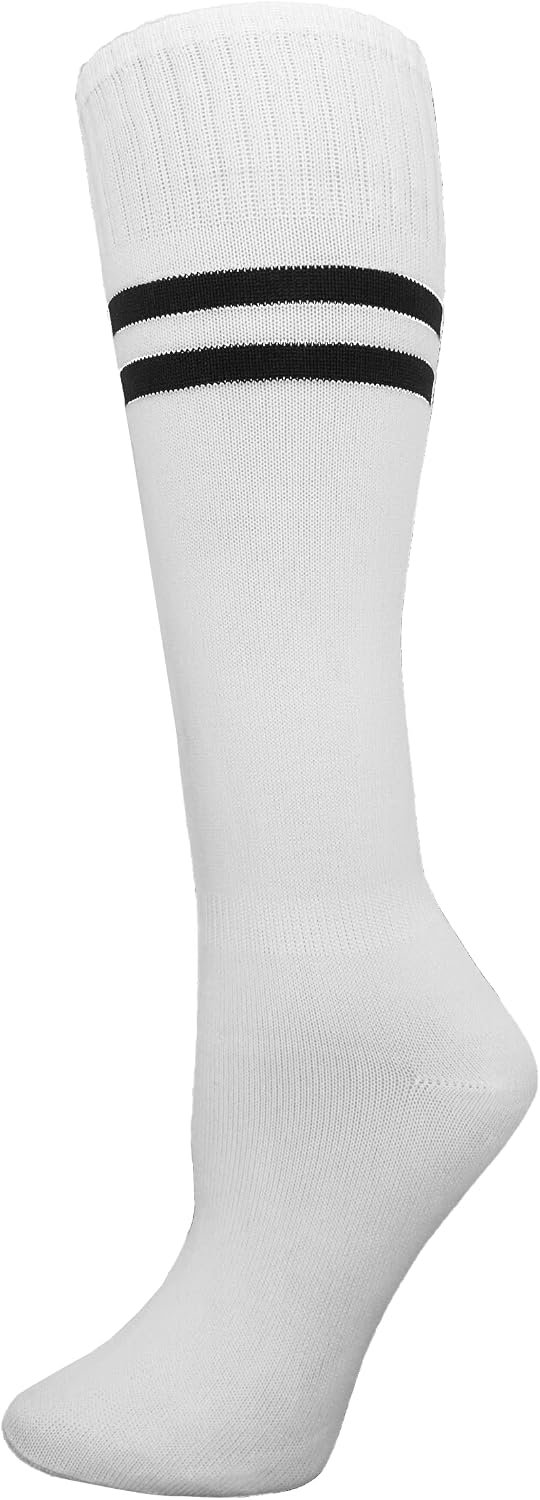 Winterlace Kids Soccer Socks 6-Pairs Boys Girls Knee High Youth Striped Athletic Sports Softball Baseball Pack