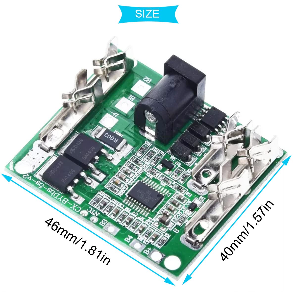 Placa De Protección Para Batería De Litio 5S (2 Unidades) - 18V/21V, 20A, Protección Contra Sobrecarga Y Cortocircuito