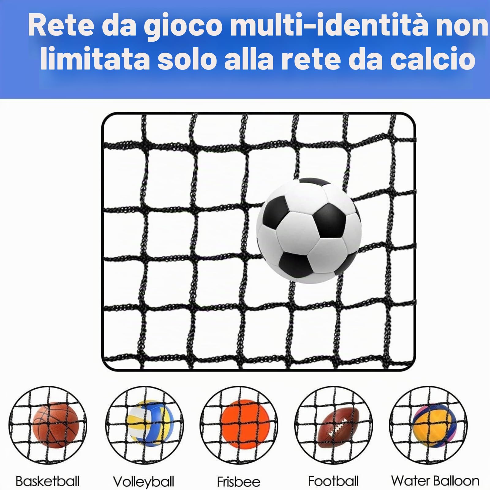 Rete da Allenamento di Calcio Grande, Telaio Resistente e Rete Resistente alle intemperie, Rete da Calcio, fermaporta Sportivo Resistente, 6 m per Cortile, Pratica sul Campo e Protezione