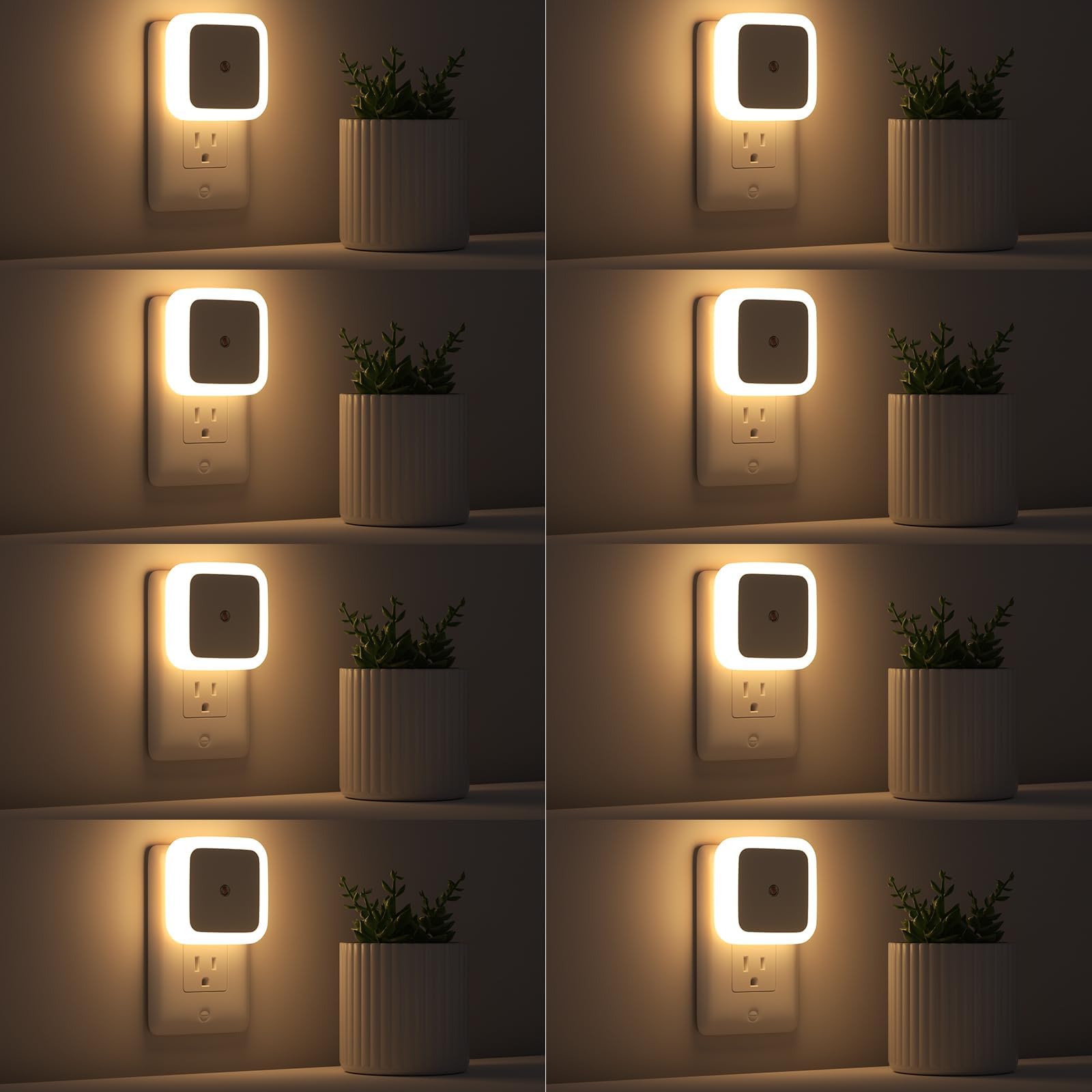 Sujeet Night Light, Night Lights Plug into Wall 8-Pack, Nightlight Plug in Night Light, Dusk to Dawn Night Lamp Led (Warm White)
