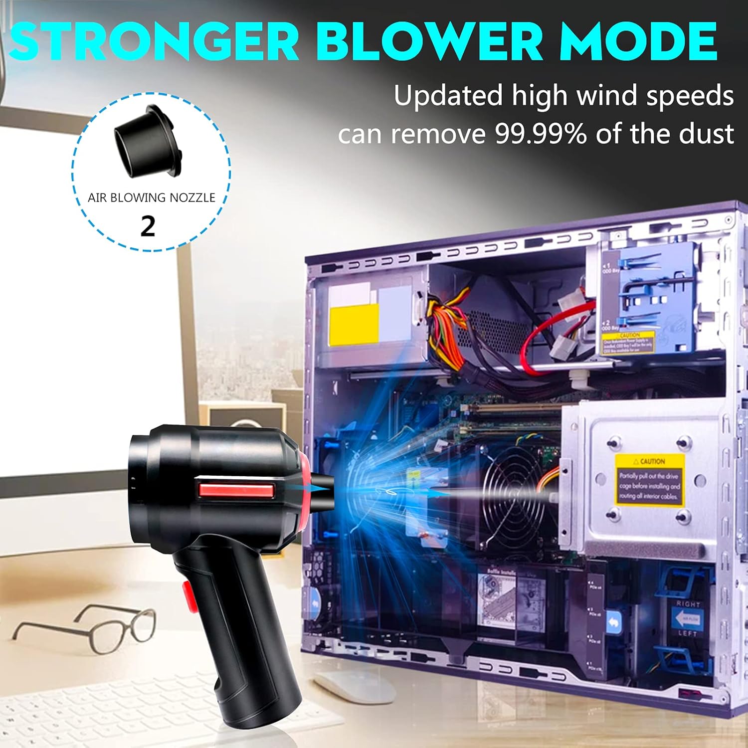Compressed Air Duster & Mini Vacuum Keyboard Cleaner 3-in-1, New Generation Canned Air Spray, Portable Electric Air Can, Cordless Blower Computer Cleaning Kit : Electronics