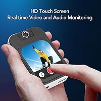 Vista 2 de Fockety Reproductor MP3 de 32 GB con Bluetooth y cámara, reproductor de música digital HiFi portátil con cámara de 2.02 pulgadas y 48 MP