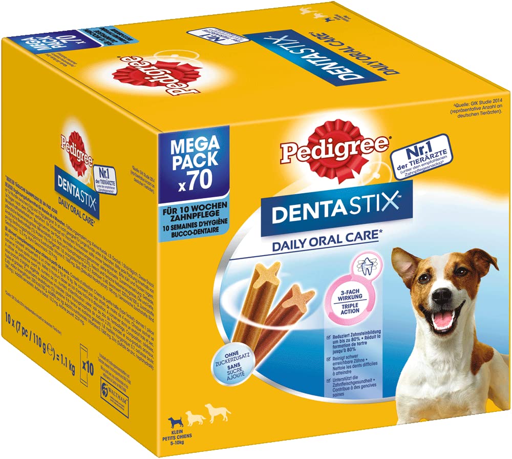 Pedigree DENTASTIX Daily Oral Care karton wielopak, 5-10 kg, 70 sztuk (10 x 7 sztuk)