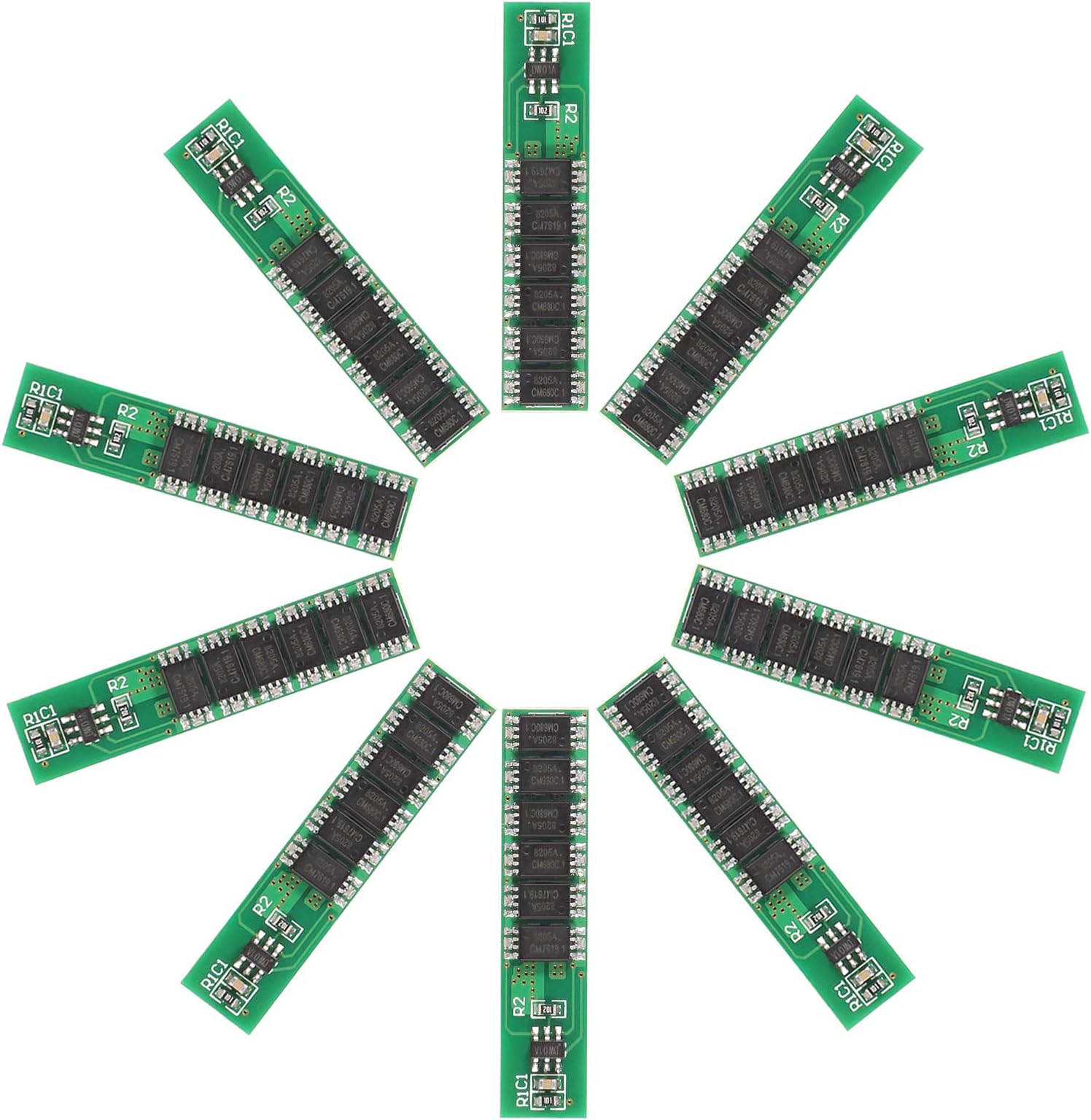 1S 3.7V 10A 6MOS 18650 Charger PCB BMS Protection Board for 18650 Li-ion Lithium LiPo Battery Cell (10pcs)