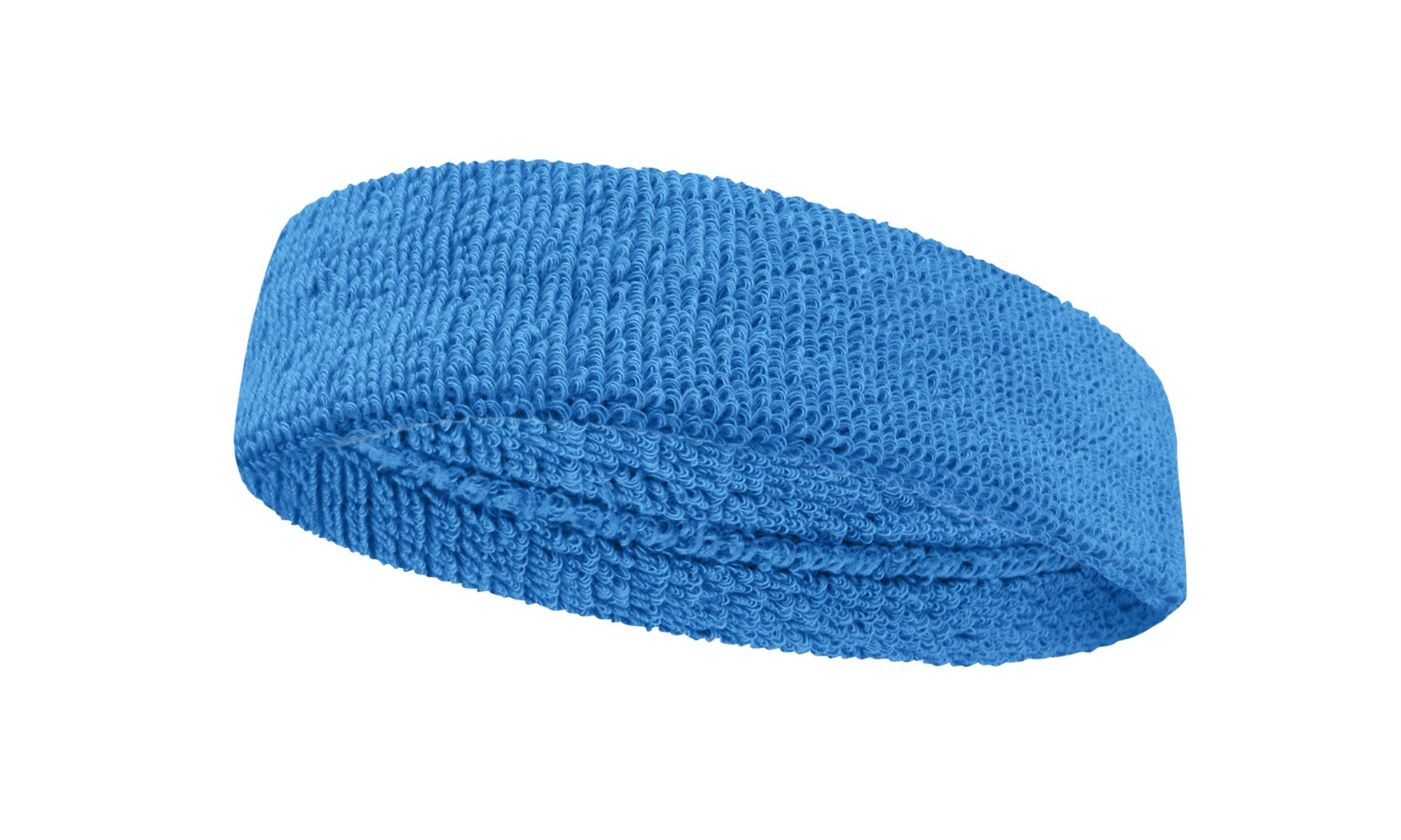 COUVER Premium Quality Large Basketball Terry Cloth Head Sweatband(1 Piece) - Sky Blue