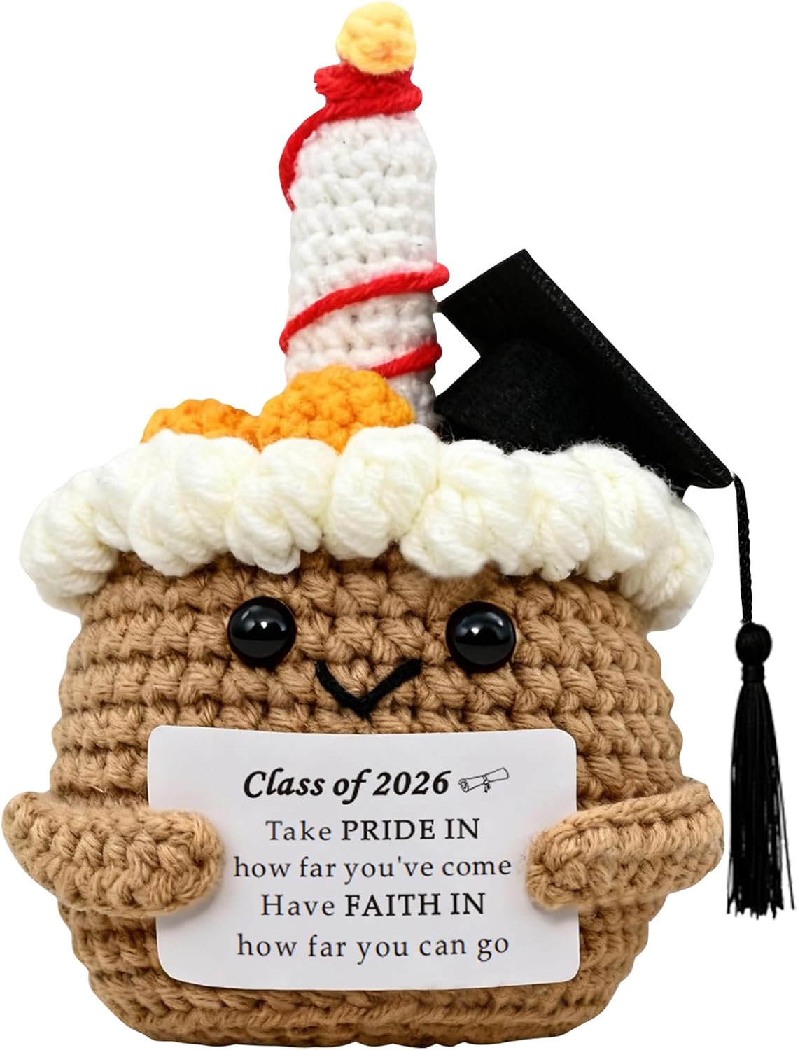 Graduation Crochet Cake 2026 Decoration Gifts You Take The Cake Adventure Begins Handmade Graduation for Her Him Teens Boys Girls College High Middle Primary School Grads Gifts Inspirational Birthday