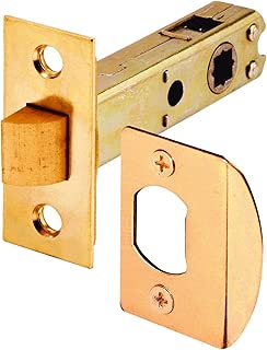 Prime-Line Products E 2281 Passage Door Latch, 9/32 in. & 5/16 in. Square Drive, Steel, Brass Finish - coolthings.us