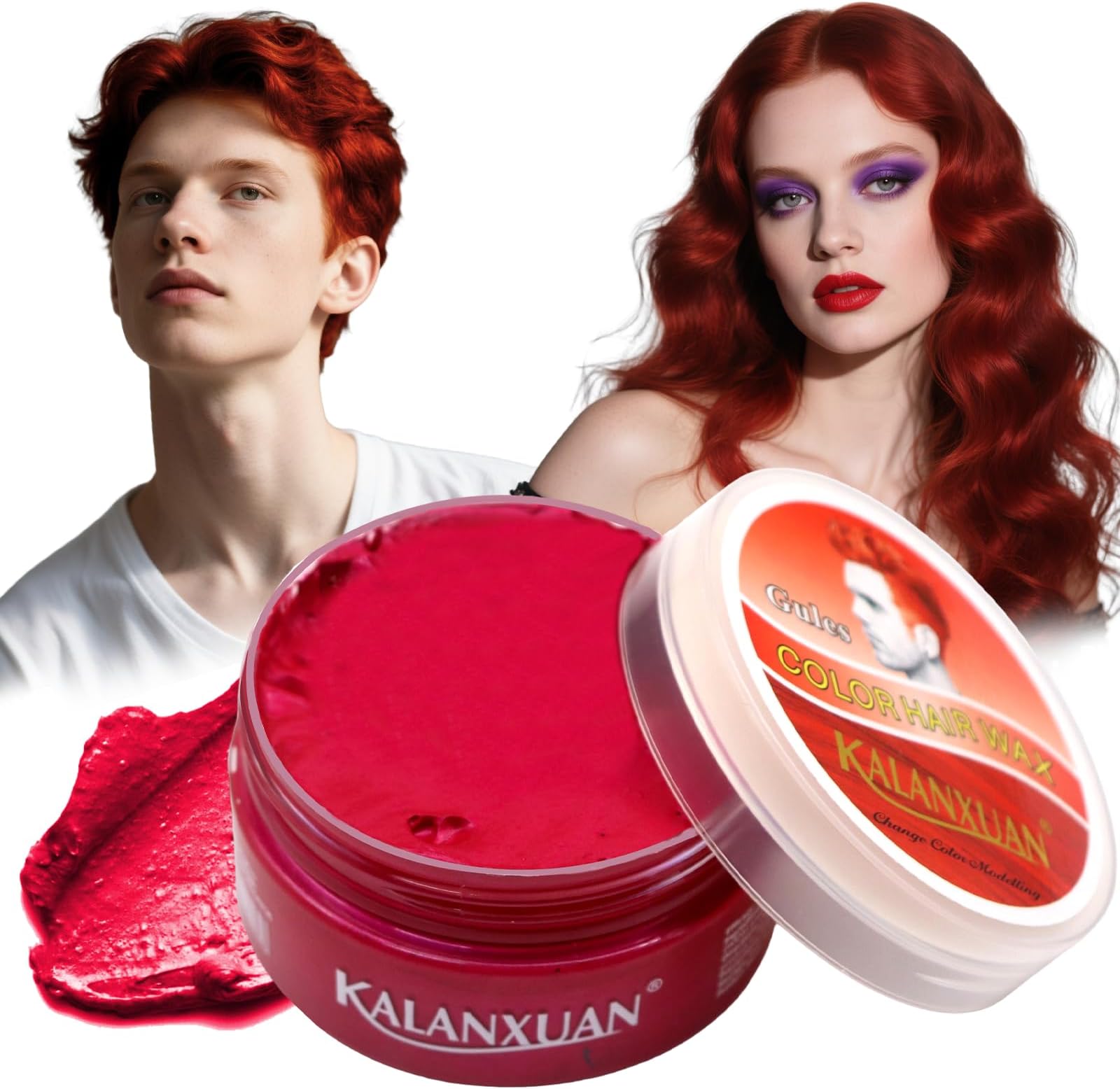 Hair Color Wax Red Hair Spray Colour for Kids Wash In Wash Out Hair Colour Temporary Red Hair Dye for Men Women Instant Hairstyle Kids Hair Gel for Party Cosplay DIY Halloween