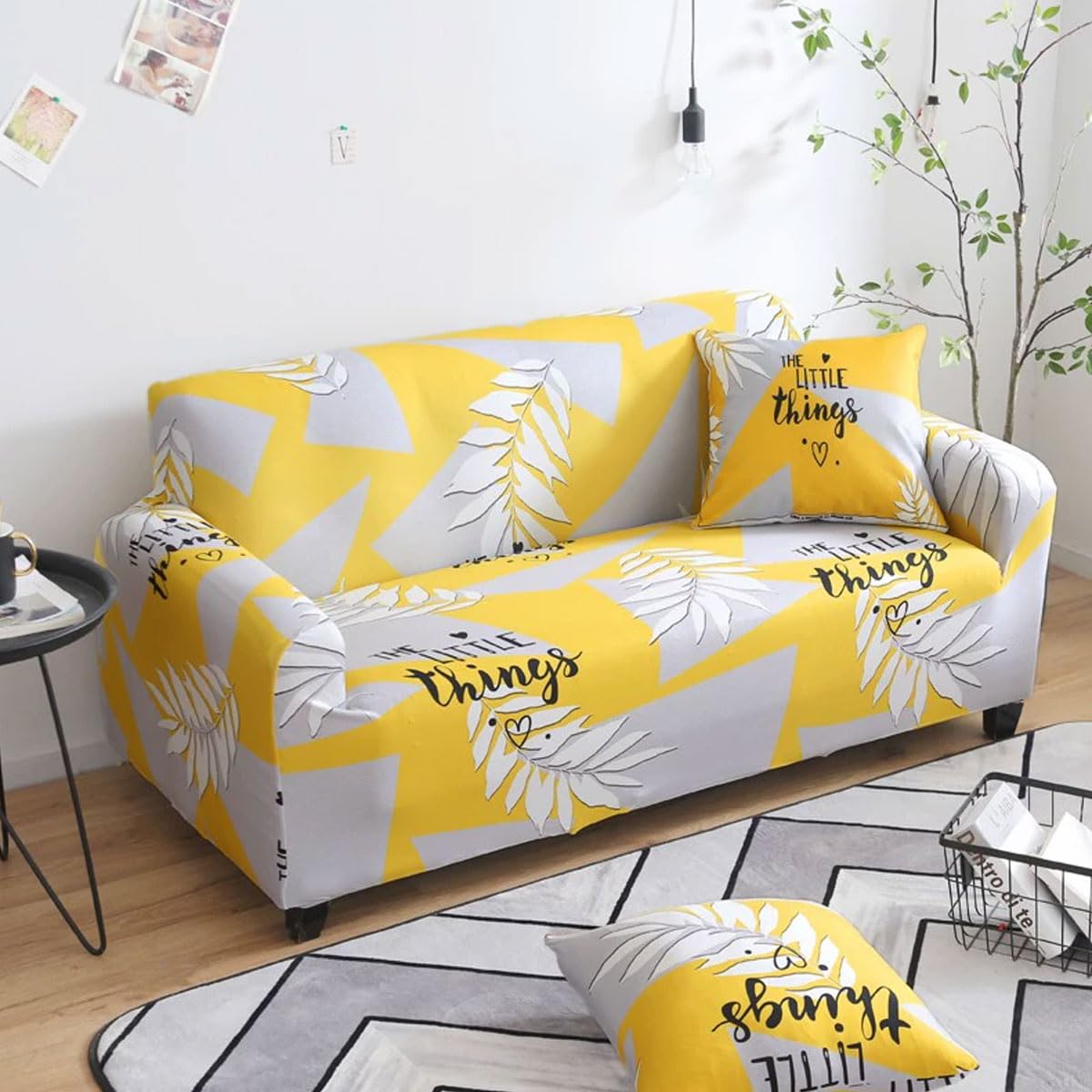 Qqwbhj U Sofa Covers 1 2 3 4 Seater High Stretch Couch Covers Printed Pattern Sofa Covers Niversal Sofa Slipcover All-Inclusive Couch Covers Furniture Protector For D(Size:2 Seater (145-185Cm),Color:u)