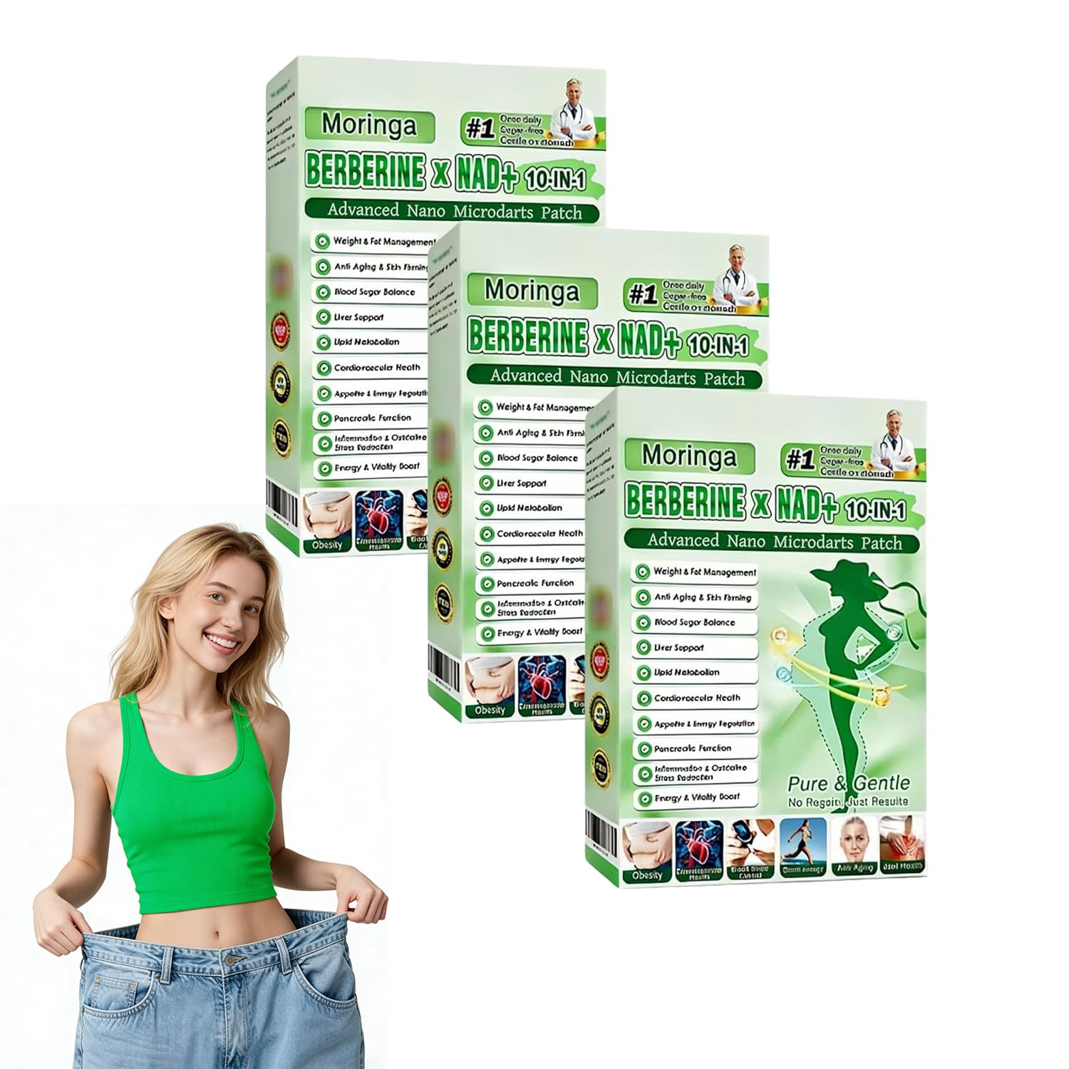 Amazon.co.jp: Berberine Moringaパッチ、ベルベリンパッチ、モリンガ