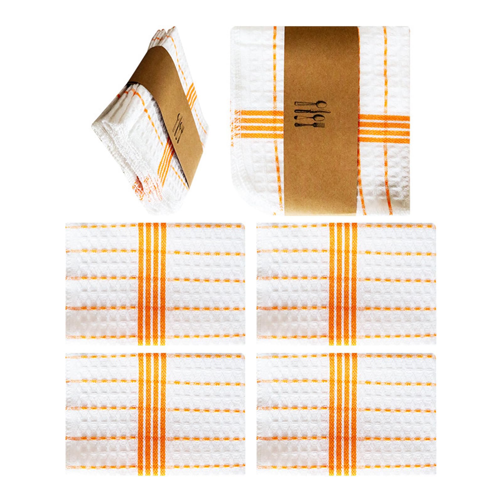 Tsophreniq Durability 4Piece Cotton Drying Towels Quick Drying Absorbent Washcloths NonShedding for Homes Kitchen Use Cotton Cloths