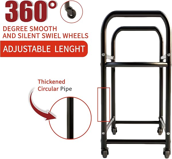 Tire Racks for Garage - 42.5" x 44" x15" Rolling Tire Rack Metal Tire Storage Rack Adjustable Stand with 4 Wheels Garage Storage Rack for Tire Shop,Home Garage, Auto Repair Shop - 2