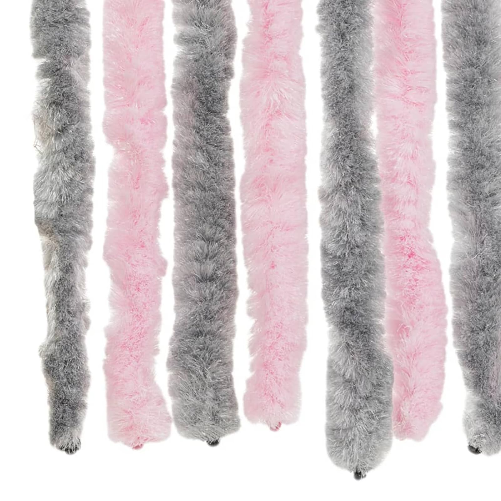 Tenda Antimosche Grigio Argento e Rosa 100x200 cm in Ciniglia,Tenda Antimosche per Finestre e Porte Leggera Resistente all'Acqua Silenziosa Zanzariera Antiisetti-377364