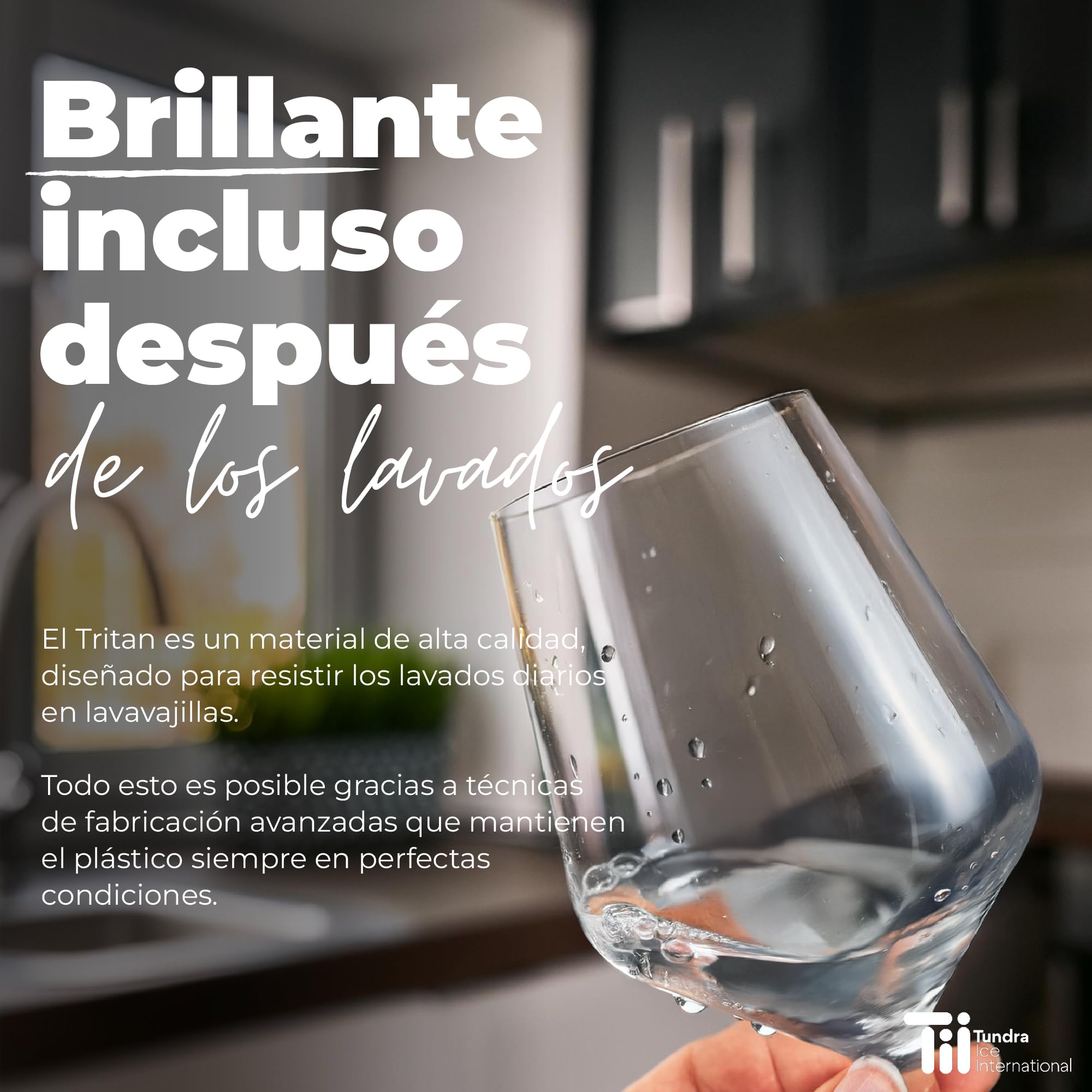 TUNDRA - 6 Copas Plastico Duro REUTILIZABLES para Vino y Cócteles | EVENT 33 cl. | IRROMPIBLES en Tritan® (Plástico Rígido) - Vasos de Plastico BPA Free y Aptas para Lavavajillas, Transparentes