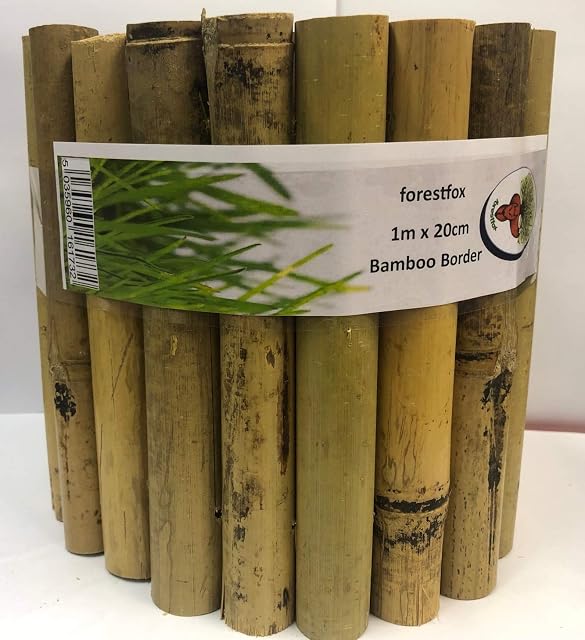 forestfox Bamboo Garden Lawn Edging Flexible Decorative Natural Border Grass Landscaping 1m x 20cm (2)
