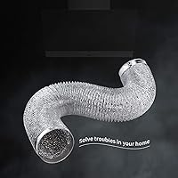 Vista 7 de Cenipar Manguera de ventilación para secadora, manguera de ventilación de conductos de 4 pulgadas, lámina de aluminio flexible sin aislamiento