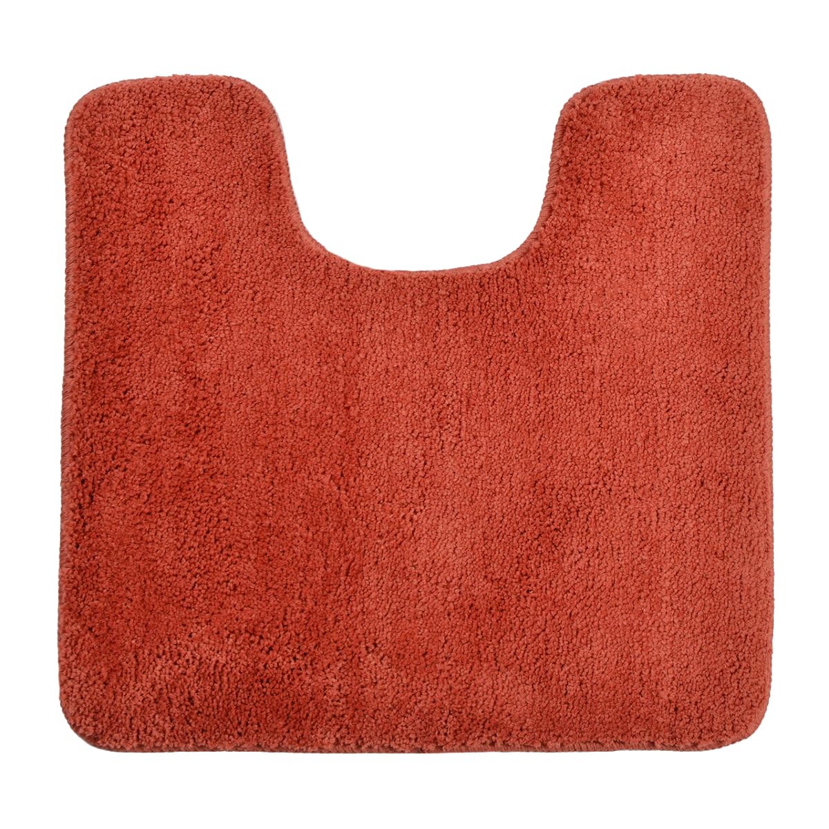 Allure Bath Fashions Terracotta Allure Luxury Deep Pile Microfibre Pedestal Toilet Mat, Non-Slip, 50 X 50Cm, Quick Dry & Easy Care (Terracotta)