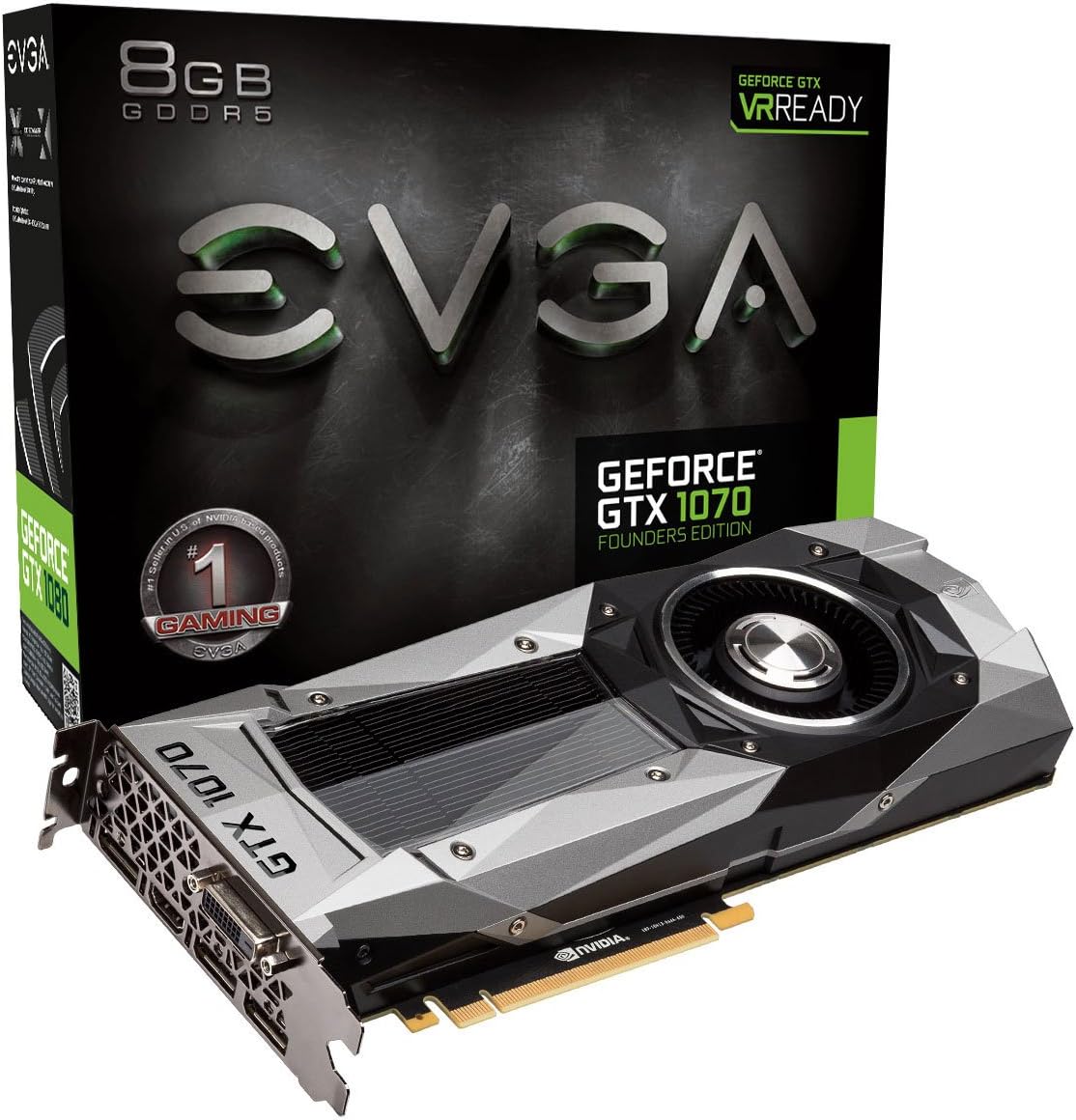 EVGA GTX1070 Founders Edition Scheda Grafica da 8 GB, VGA, Nero EVGA GTX1070 Founders Edition Scheda Grafica da 8 GB, VGA, Nero