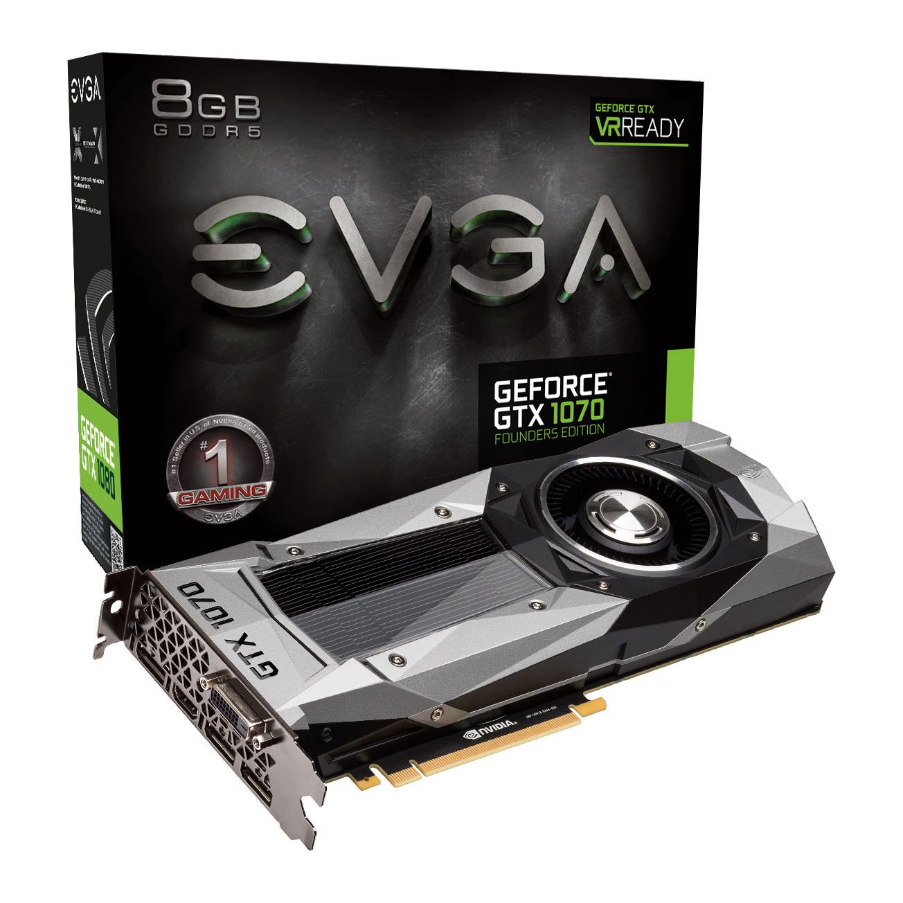 EVGA GeForce GTX 1070 グラフィックボード EVGA Nvidia GTX 1070 Founders Edition 8 GB GDDR5 1683 mhz