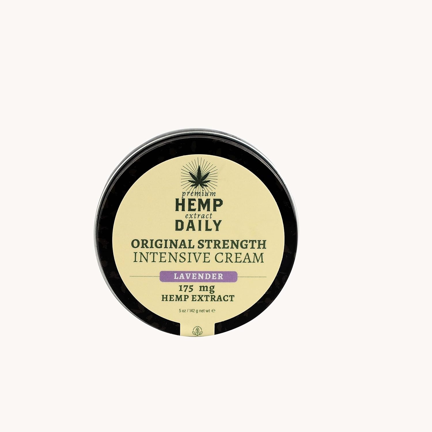 Hemp Daily Intensive Cream | Hemp Cream with Essential Oils | Vegan, Organic Ingredients | 5.0 Ounces (Lavender)