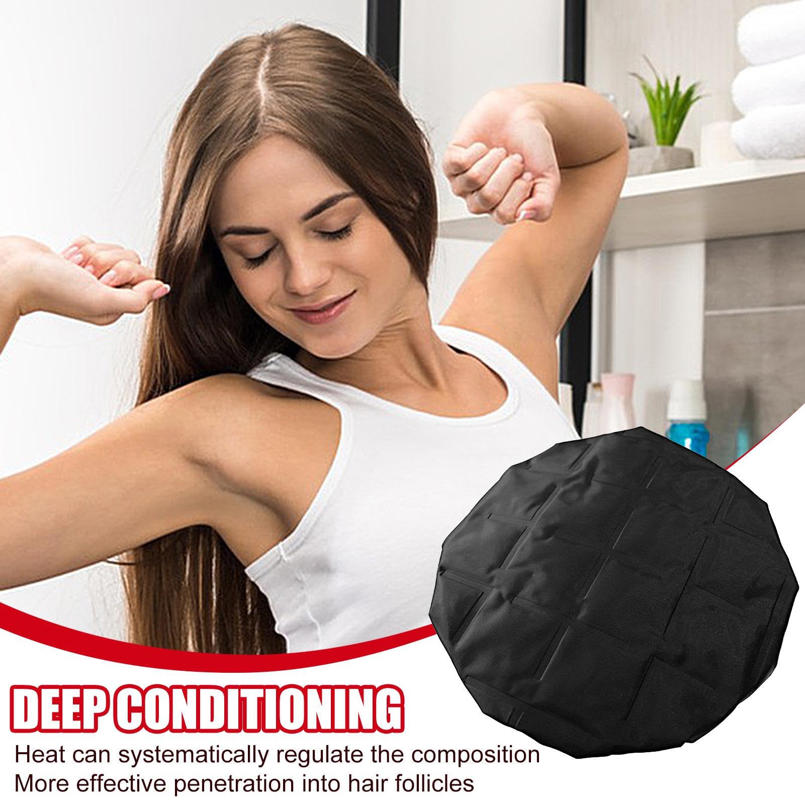 Gorro térmico para microondas de acondicionamiento profundo,Sombrero térmico inalámbrico de acondicionamiento profundo,Sombrero para el cuidado del cabello | Gorro de gel para microondas, gorr