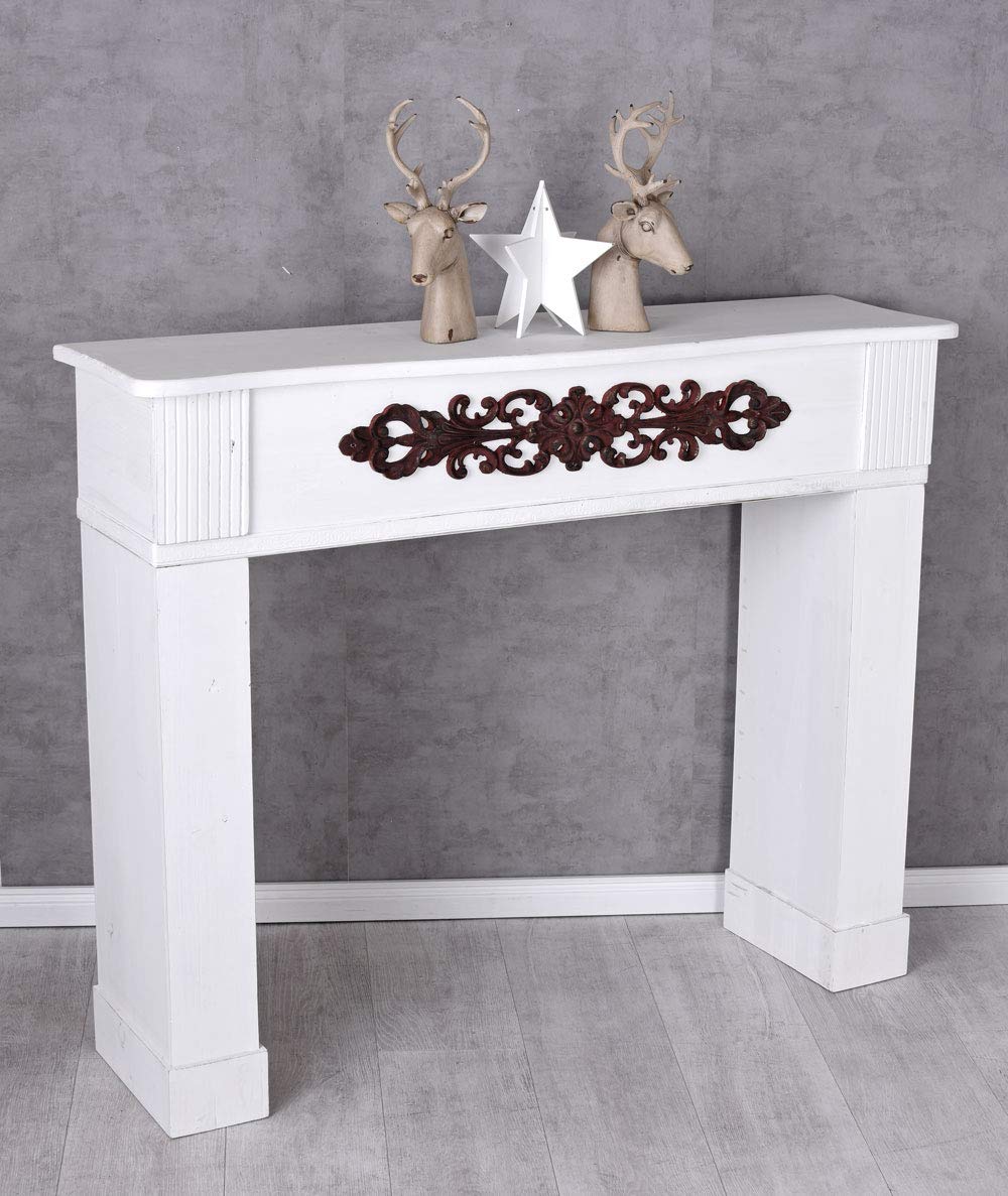 Manteau de cheminée - Romance - décor bois gris cérusé