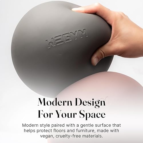 Miniatura 6 de WeGym Pelota de pilates de 7.87 pulgadas con bomba, pelota de ejercicio antideslizante, mini pelota de yoga de fuerza central, entrenamiento