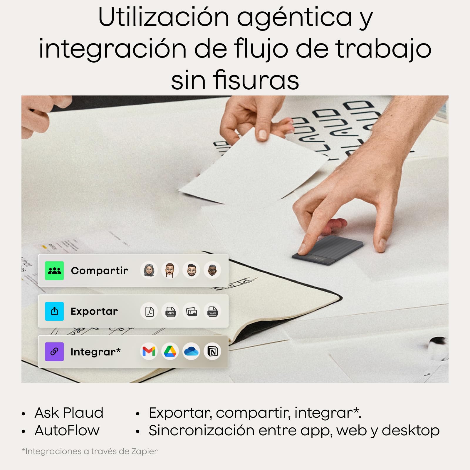 Plaud Note Pro Grabadora de Voz AI con Funda Transcripción IA Resúmenes Multidimensionales Grabación Dual Inteligente hasta 50 Horas Reuniones Llamadas Entrevistas Charlas Clases Teams