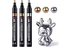 Metallic Markers with Liquid Mirror Chrome Gloss for Epoxy Resin Painting