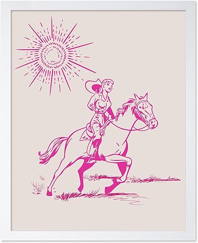 Miniatura 21 de Poster Master Póster con texto en inglés "You've Yeed Your Last Haw", estampado retro de vaquero rosa, arte occidental, arte moderno, arte del