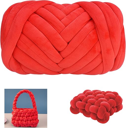 Chunky Cotton Yarn for Arm Knitting Crochet Super Saver Jumbo Giant Bulky Premier Yarn for Making Pets House Blanket
