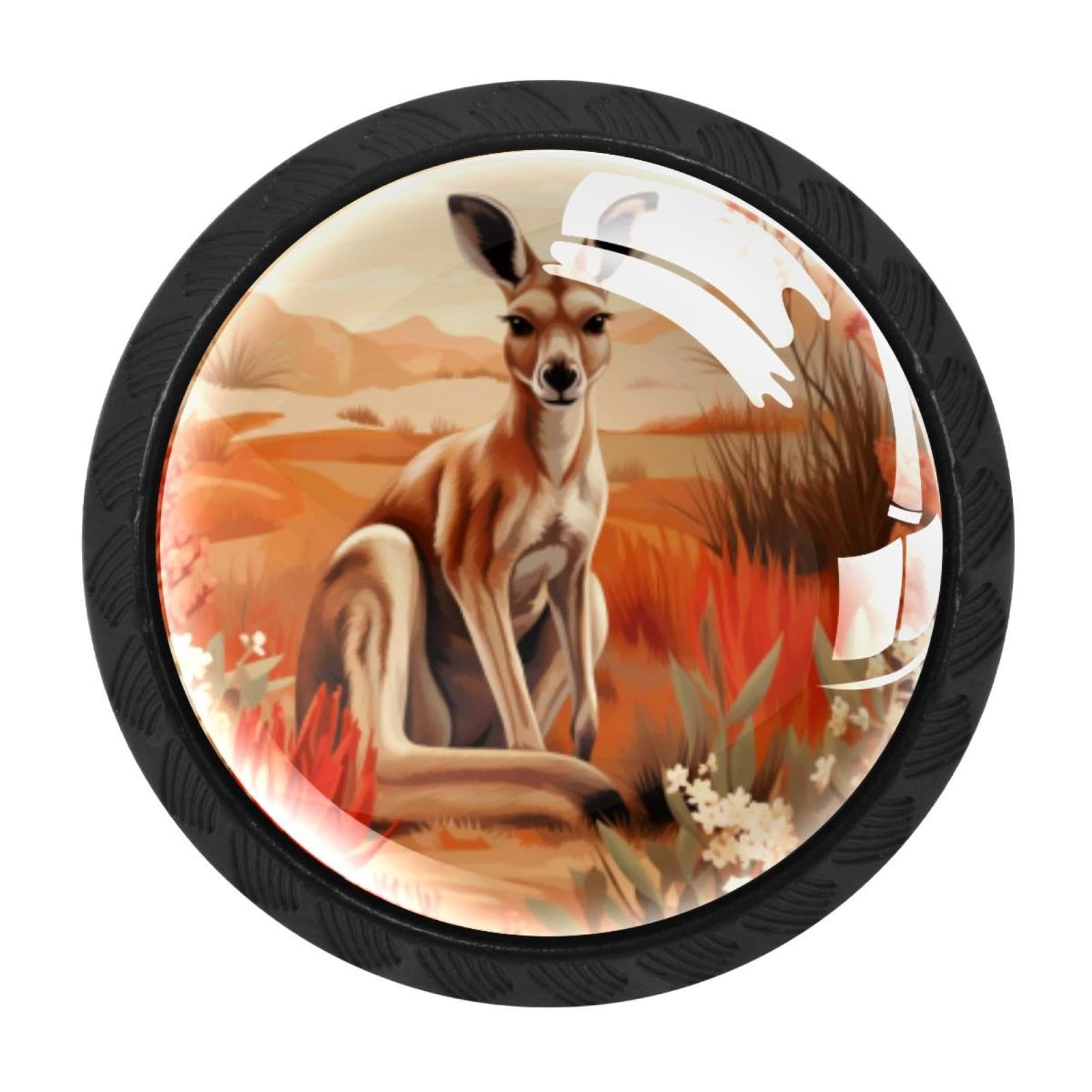 CHENZZZZ Kangaroo Cabinet Knobs 4 Pieces Drawer Kitchen Cabinets Dresser Cupboard Wardrobe Unique Pulls Handles