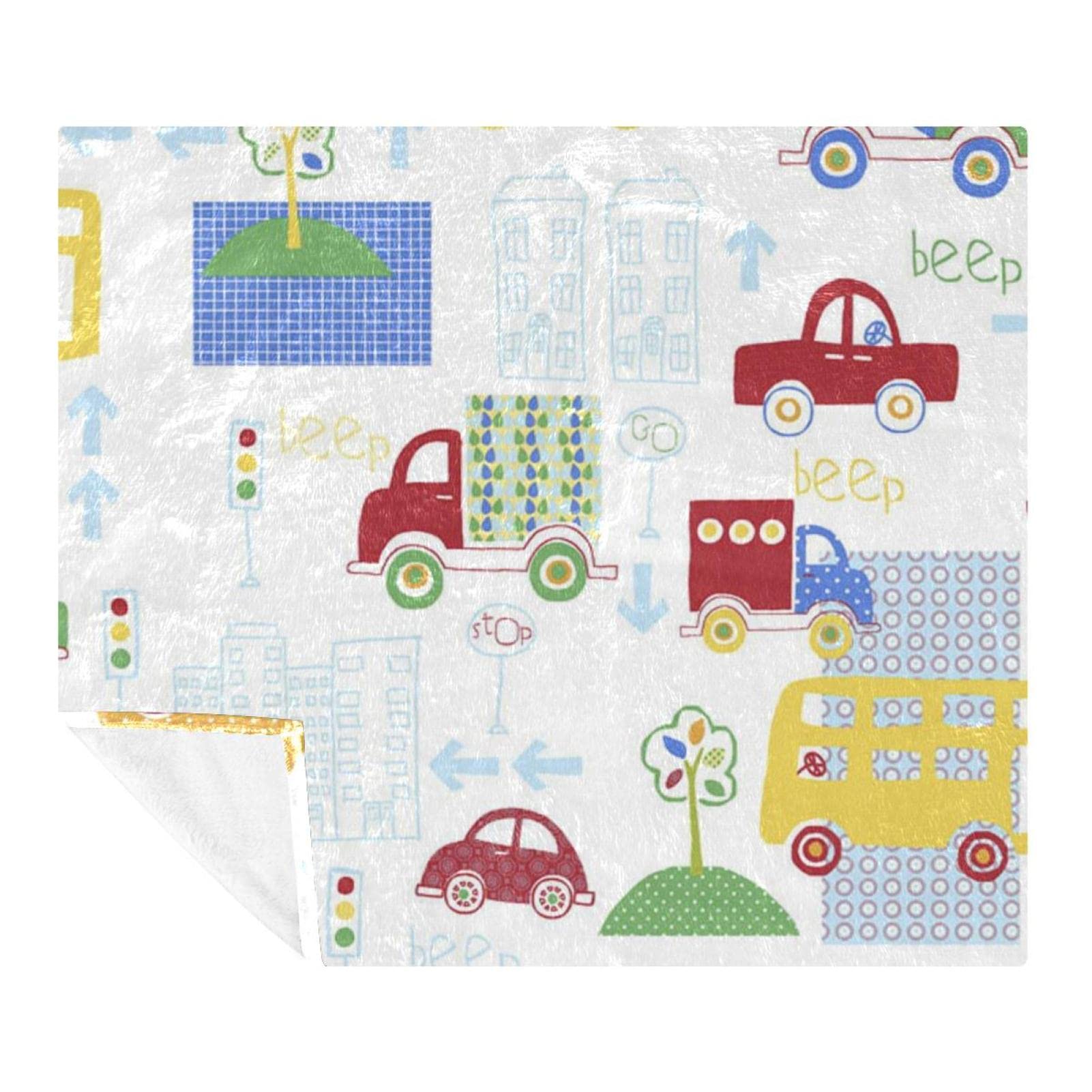 Couverture de voyage lit et canapé Beep Car In City 150x200
