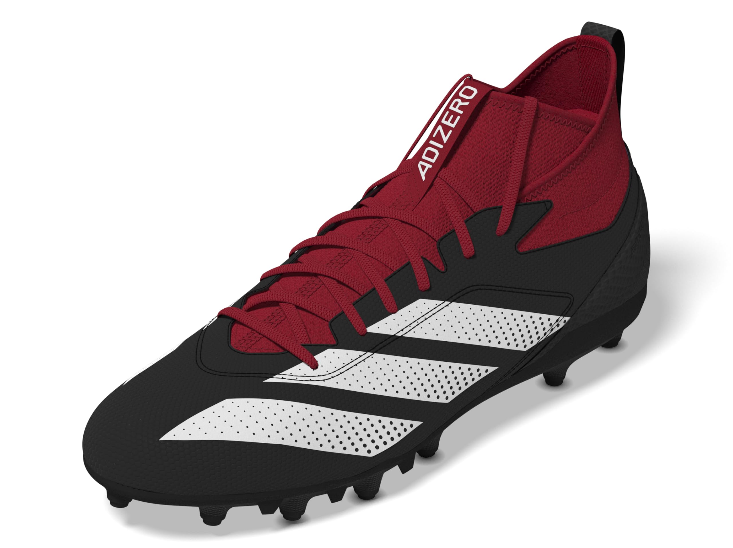 adidas Men's Adizero Impact.2 American Football Sneaker, Black/White/Team Power Red, 13