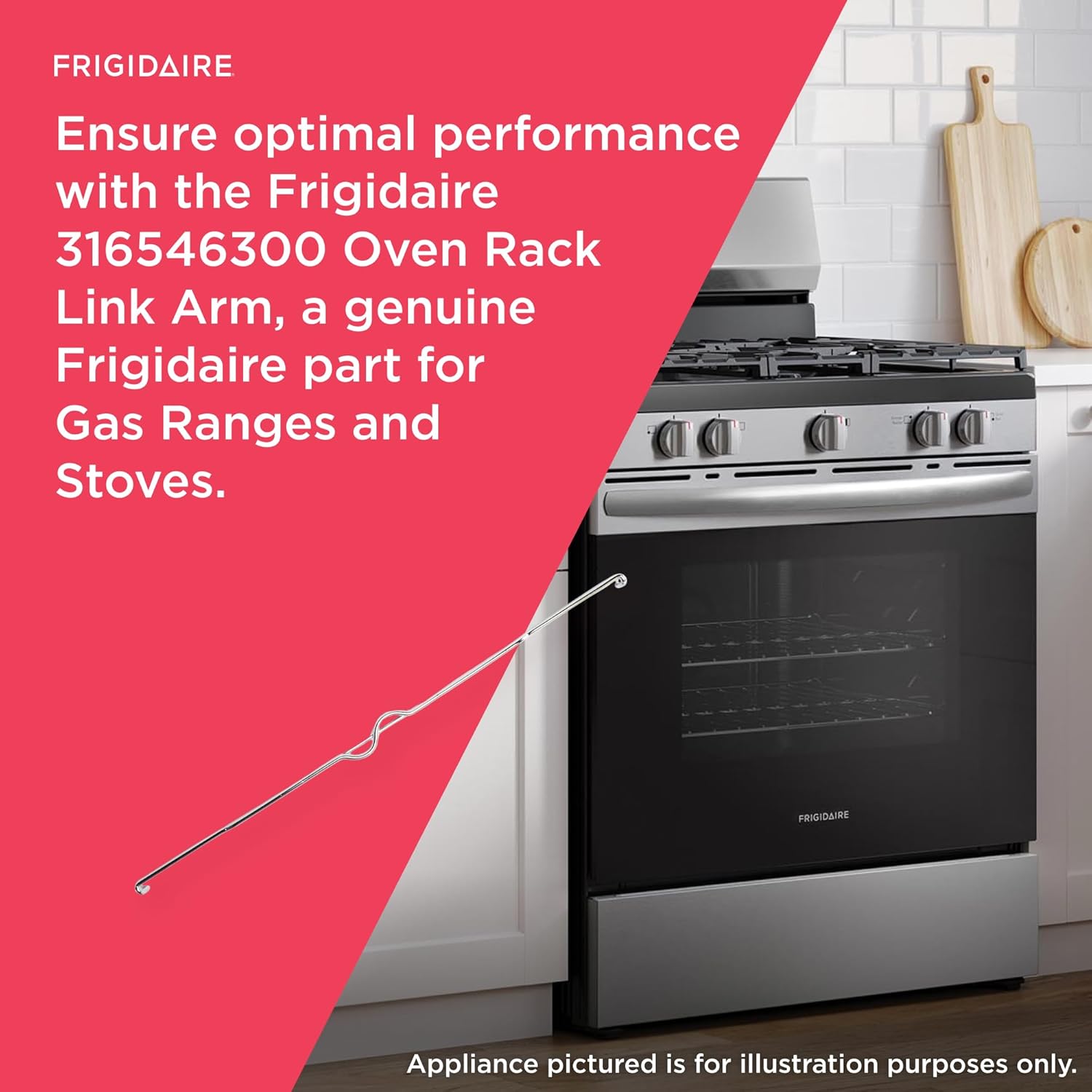 Frigidaire 316546300 Oven Rack Link Arm for Gas Ranges and Stoves