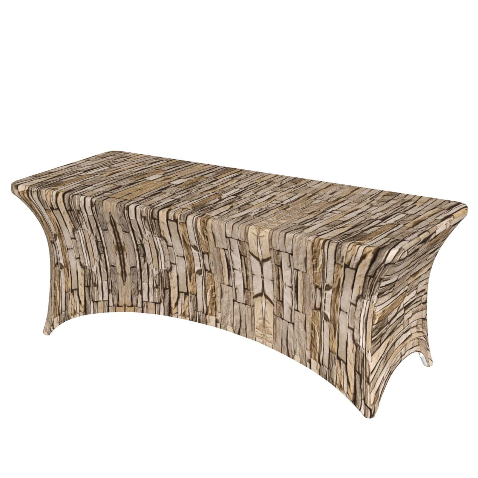 ERCgad Rustic Rocks Brick Wall Print Rectangular Tablecloth Dining Banquet Party Events Home Celebration Table Cover