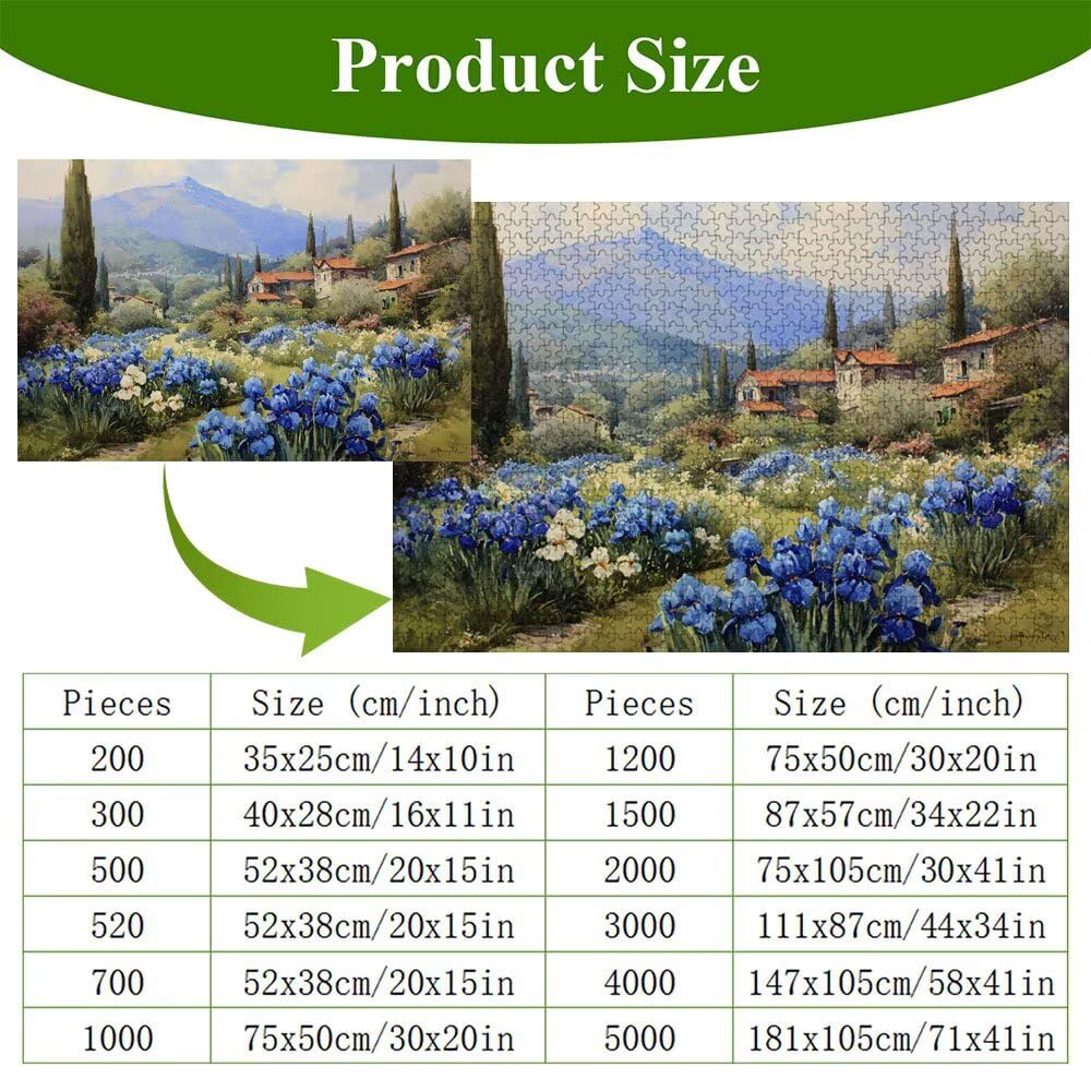 4000 Pezzi Puzzle Adulti - Flower & Paesaggio - Fabbricazione in Legno Robusto (Forma Classica) - Decorazione Murale con Poster - Prodotto Riservato ad Adulti e 14 Anni in Su (147x105cm) P3#417