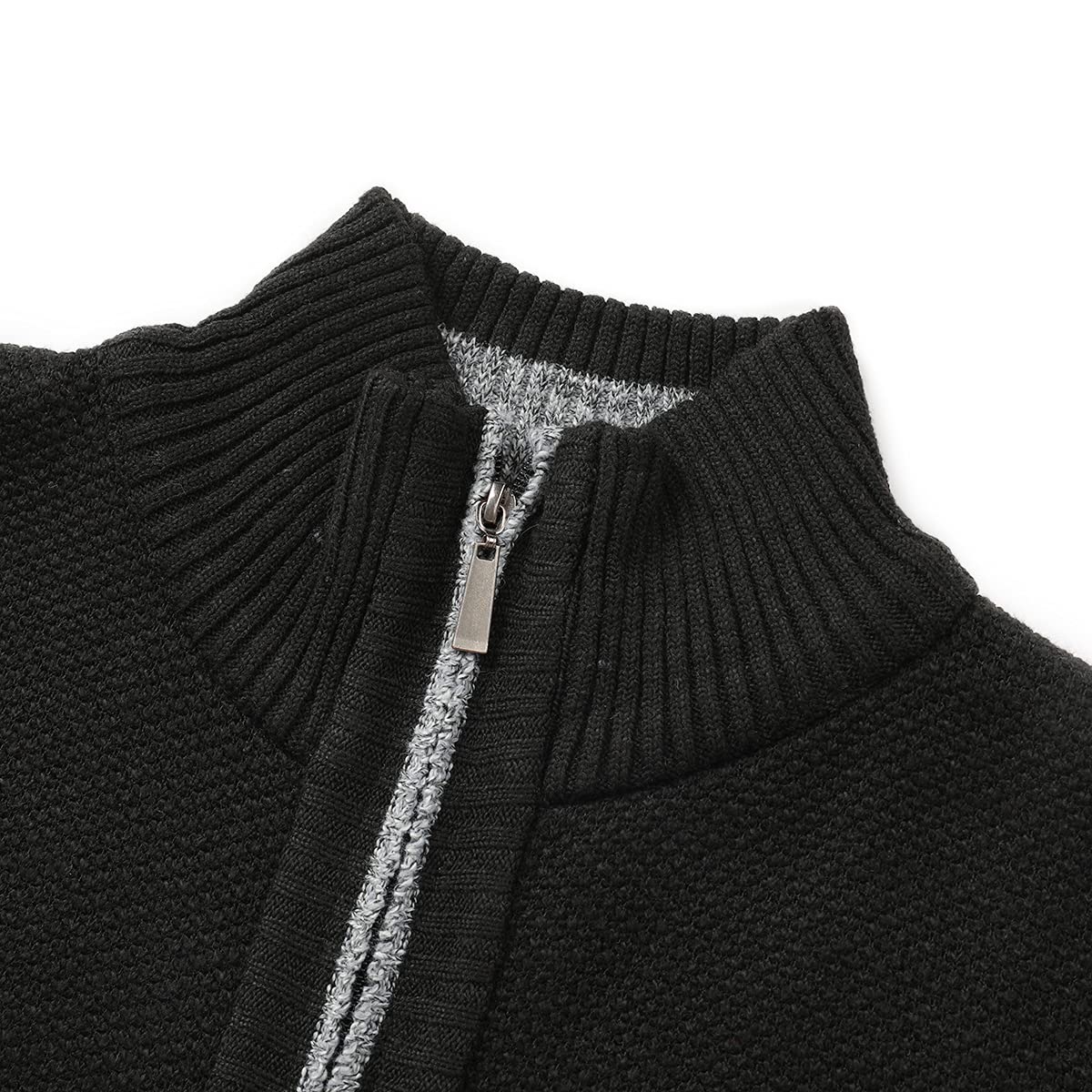 YOUTHUP Gilet da Uomo Senza Maniche Canotta Invernale in Maglia Foderata in Pile con Cerniera Spessa